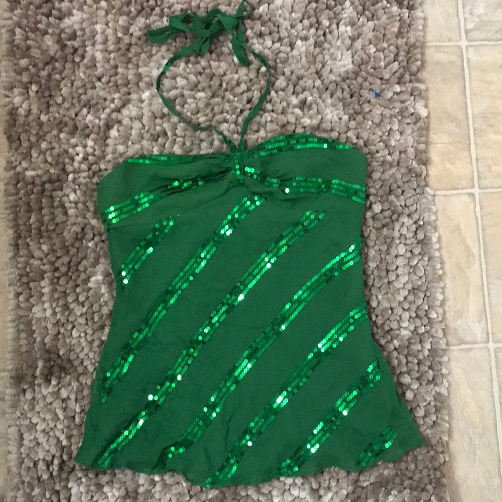 Gorgeous Sequined halter top size Medium